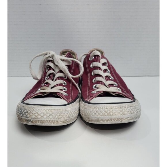 Converse All Star Ox Classic Burgundy Canvas Sneakers Size 8 - Picture 2 of 10